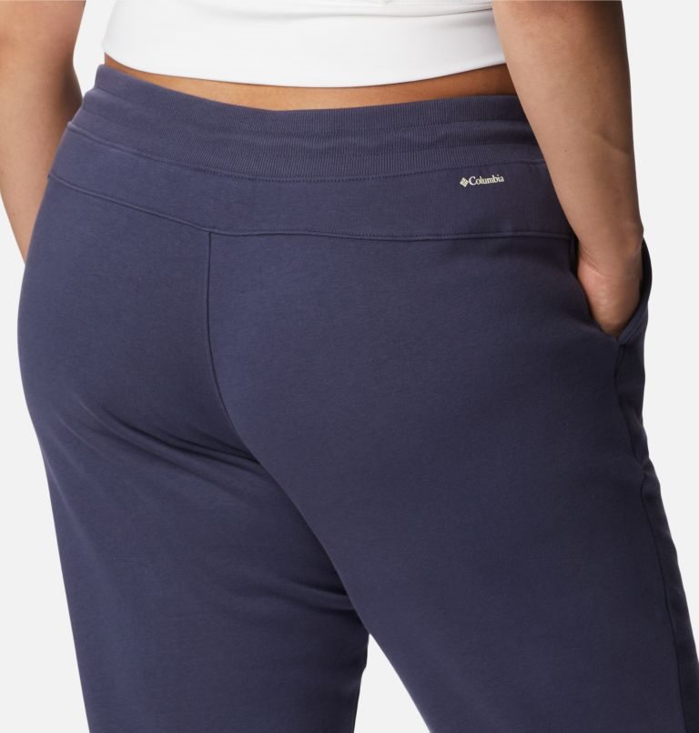 Pantaloni Jogger Columbia Logo Fleece Dama Bleumarin | Plus Size GYM8S7AQ9